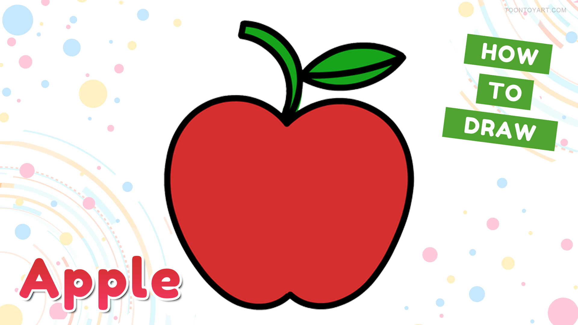 Ripe picturesque green apple - drawing Royalty Free Vector
